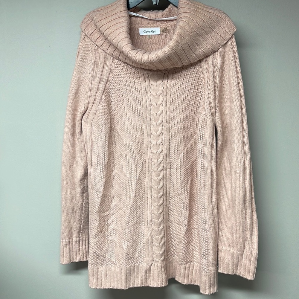Calvin Klein Pink Cable Knit Sweater size M